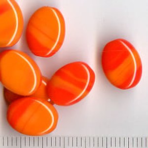 Glasperlen Orange-Rot