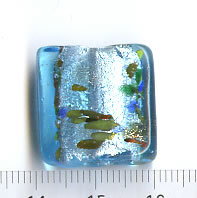 Glasperlen Quadrat Türkis