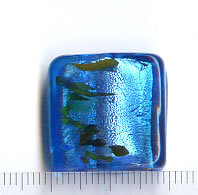 Glasperlen Quadrat Blau