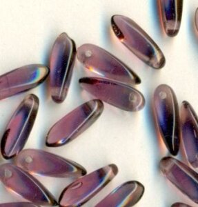 Dagger Beads Transparent Amethyst