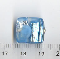 Glasperlen Quadrat Hellblau