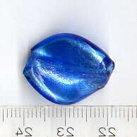 Glasperlen Raute gedreht Blau
