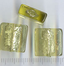 Glasperlen Quadrat Olive