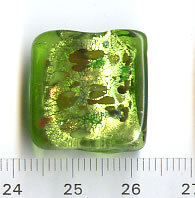 Glasperlen Quadrat Grün