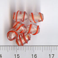 Glasperlen Klar - Rot