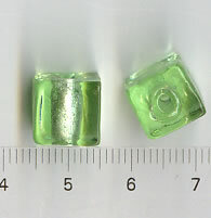 Glasperlen Würfel Hellgrün