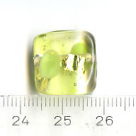 Glasperlen Quadrat Grün