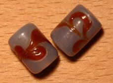 Glasperlen Tube Violet Rot