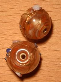 Glasperlen Rund Transparent Rot