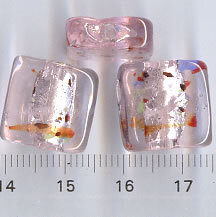 Glasperlen Quadrat Rosa
