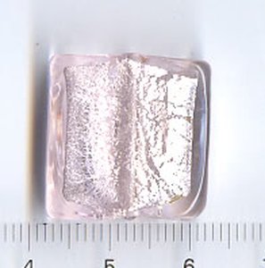 Glasperlen Quadrat Rosa