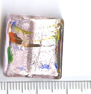Glasperlen Quadrat Rosa