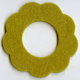 Filzscheibe Olive F75