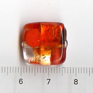 Glasperlen Quadrat Rot