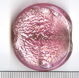 Glasperle Taler Rosa