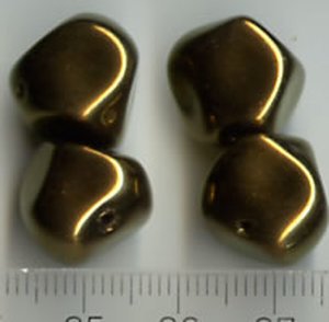 Glasperlen Gold-Bronze Metallic