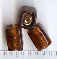 Glasperlen Braun
