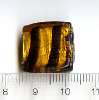 Glasperlen Quadrat Braun