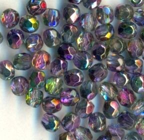 3mm Facettiert Magic Violet-Grau