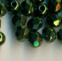 3mm Facettiert Metallic Grün