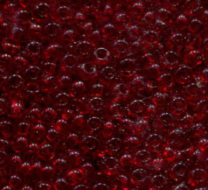 2,6mm Rocailles Dunkelrot Transparent 90090