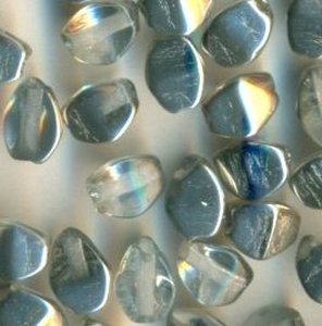5x3mm Czech Pinch Beads Crystal halb Labrador 00030/27001