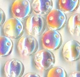 Two-Hole Lentils 6mm CRYSTAL AB 00030/28701