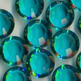 1128 Swarovski SS39 Blue Zircon ohne Folie