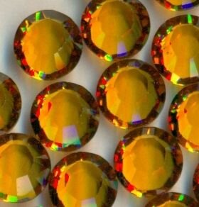 1128 Swarovski SS39 Topaz ohne Folie