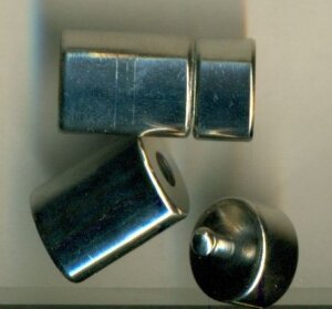 11mm Klebe-Steckverschluß Platinfarben