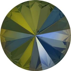 18mm Swarovski Rivoli Iridescent Green