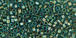11/0 Treasure Gold-Lined Rainbow Aqua TT995