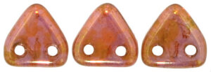 2 Loch Perlen CzechMates Triangle Luster Rose/Gold Topaz
