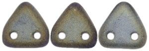 2 Loch Perlen CzechMates Triangle Matte Iris Brown