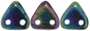 2 Loch Perlen CzechMates Triangle Iris Green
