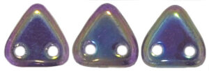 2 Loch Perlen CzechMates Triangle Iris Purple