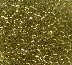11/0 Delica Transparent Chartreuse Gold Lsternd  124