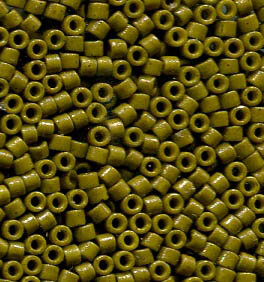 11/0 Delica Duracoat Opak Dyed Spanish Olive 2141