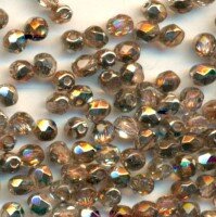 3mm Facettiert Crystal Braun Metallic