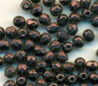 3mm Facettiert Crystal Brombeer Matt Metallic