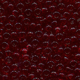 2,6mm Rocailles Dunkelrot Transparent 90120