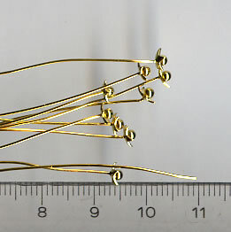 Headpins Blume goldfarben ( Prismenstifte )