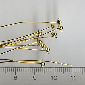 Headpins Blume goldfarben ( Prismenstifte )