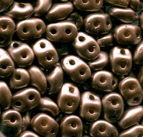 SuperDuo-Beads PASTEL LIGHT BROWN/COCO 02010/25005