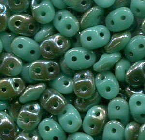 SuperDuo-Beads TURQUOISE GREEN CELSIAN