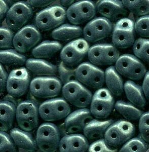 SuperDuo-Beads METALLIC SUEDE LIGHT GREEN 23980/79051