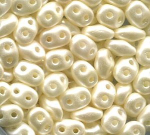 SuperDuo-Beads PASTEL LIGHT CREAM/OFF WHITE 02010/25110