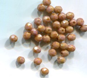 4mm Facettiert White Travertin Red