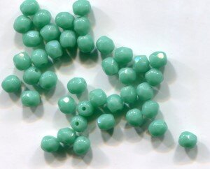4mm Facettiert Opak Türkisgrün 63120