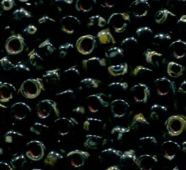 8/0, 3mm MATUBO Rocailles JET TRAVERTIN DARK 23980/86805